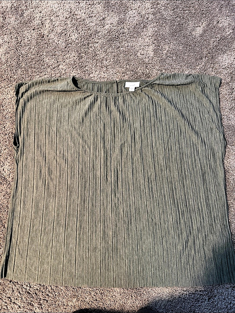 purejill Pleated Green Blouse Size Medium